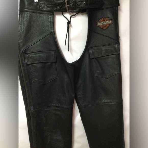 Harley-Davidson Leather Riding Chaps. Large - Picture 9 of 15
